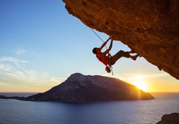 outdoor rock climber
